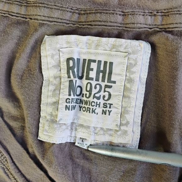 Ruehl Y2K Babydoll Top Brown Short Sleeve Casual School Womens Size Large - Picture 6 of 11